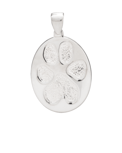 Pet Large Paw Print White Gold Keepsakes